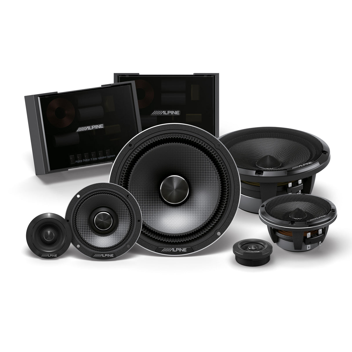 Alpine HDZ-653S Alpine Status Hi-Res 6.5" 3-Way Slim-Fit Component Speakers