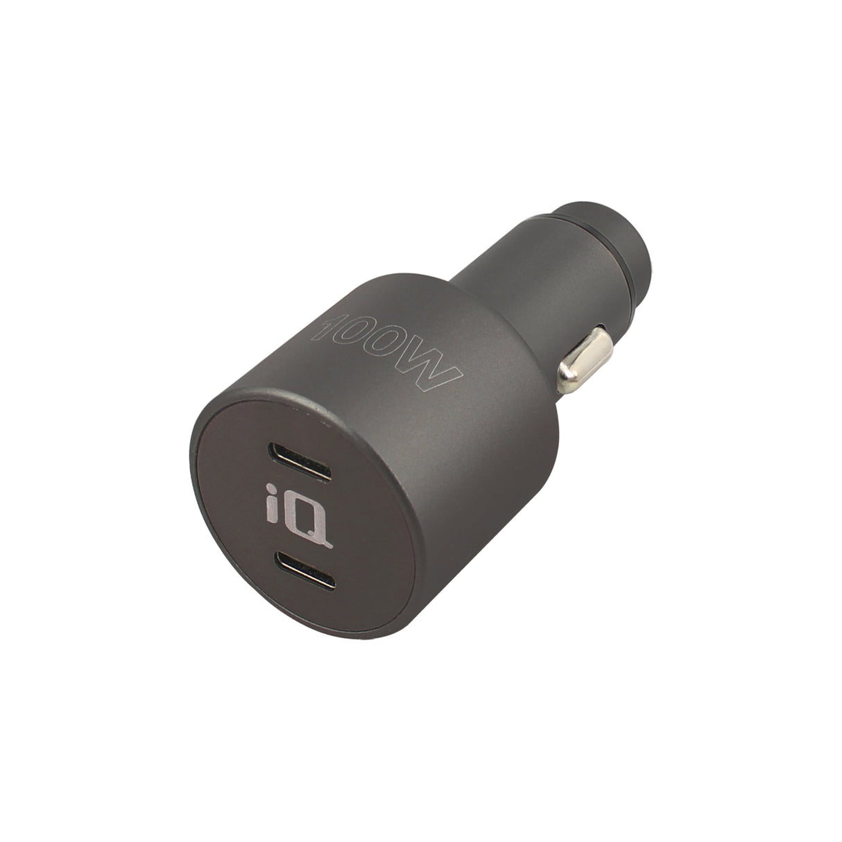 iQ Dual USB Type-C PD 100W Car Charger - Black