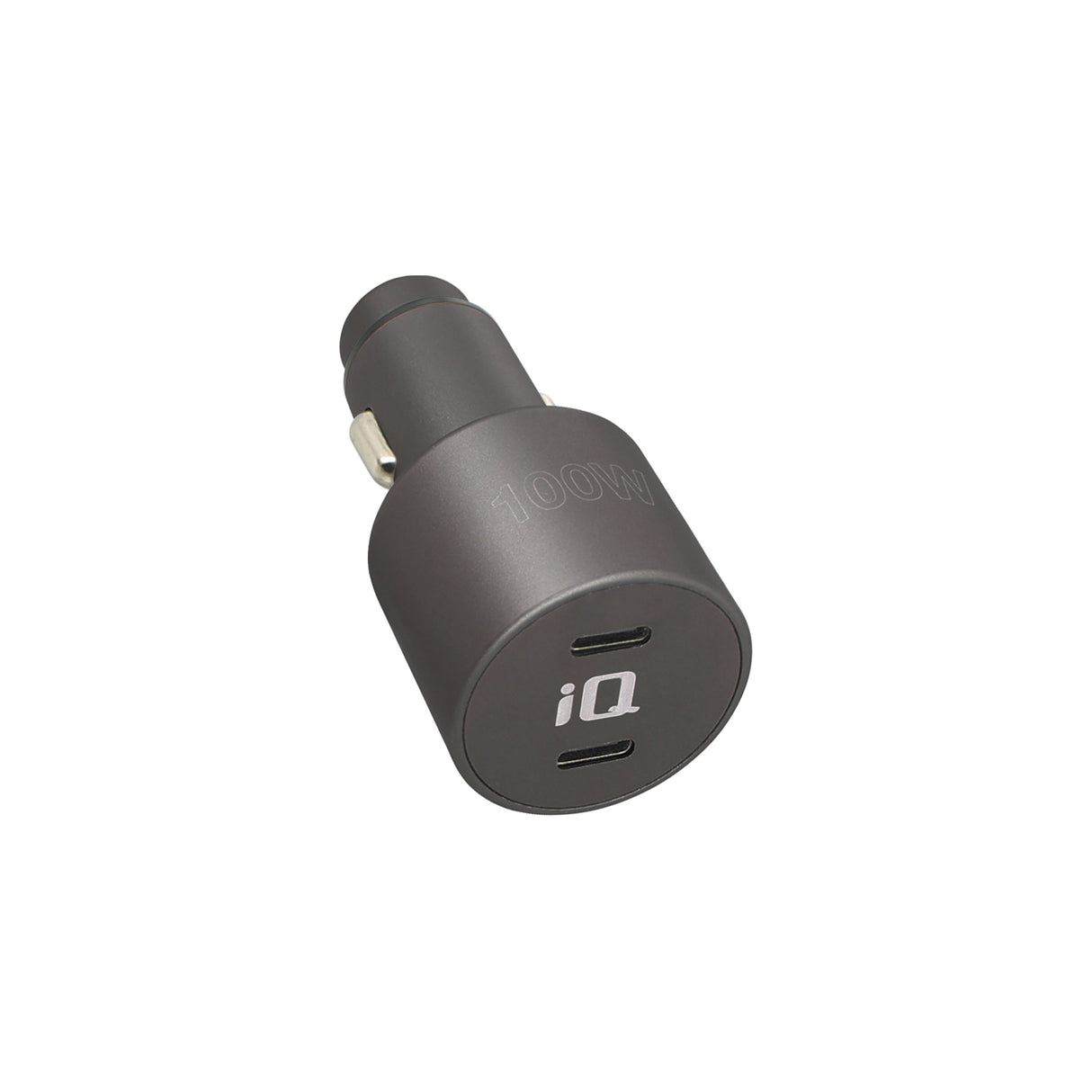 iQ Dual USB Type-C PD 100W Car Charger - Black