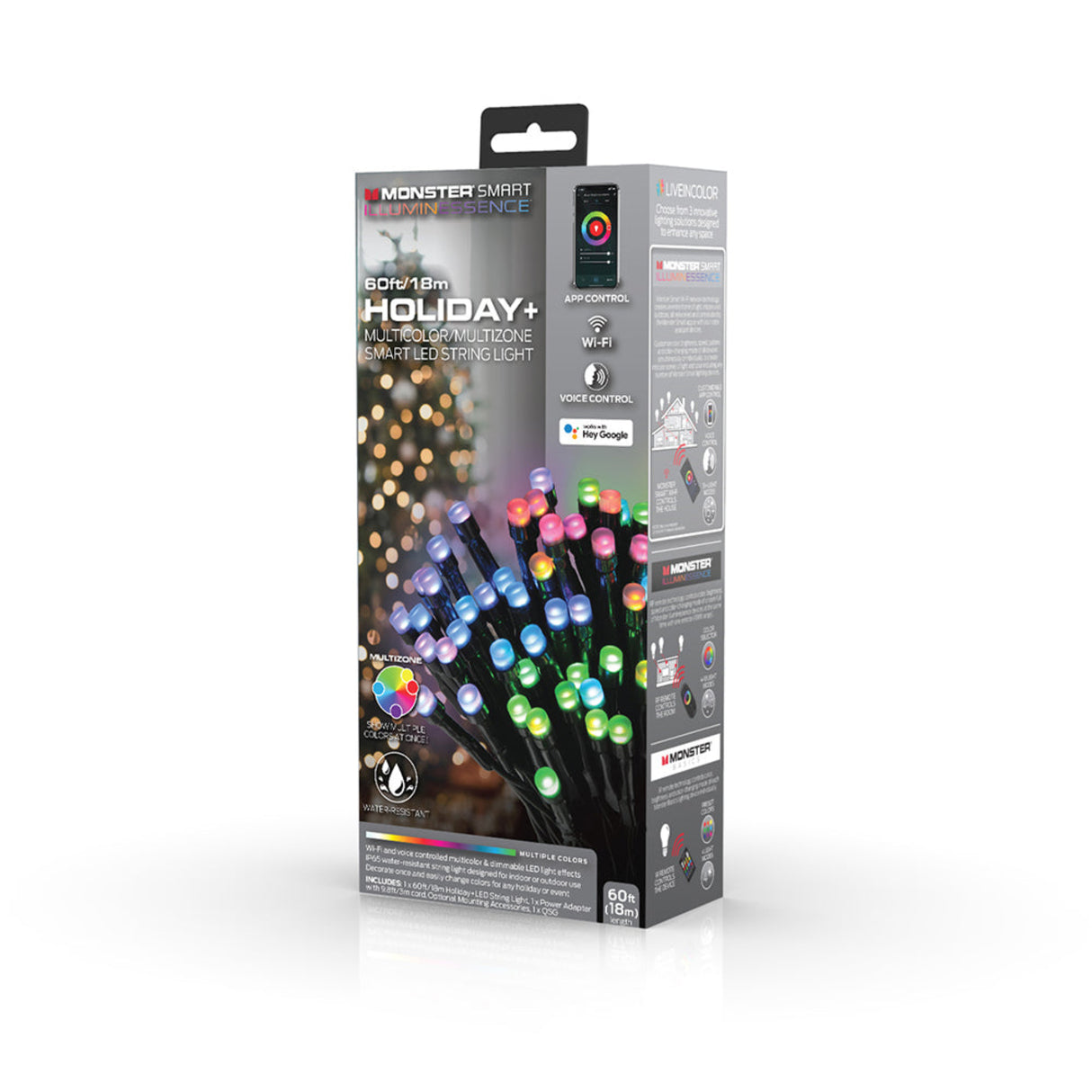 Monster Illuminessence Holiday+ LED Light - 60ft/18m