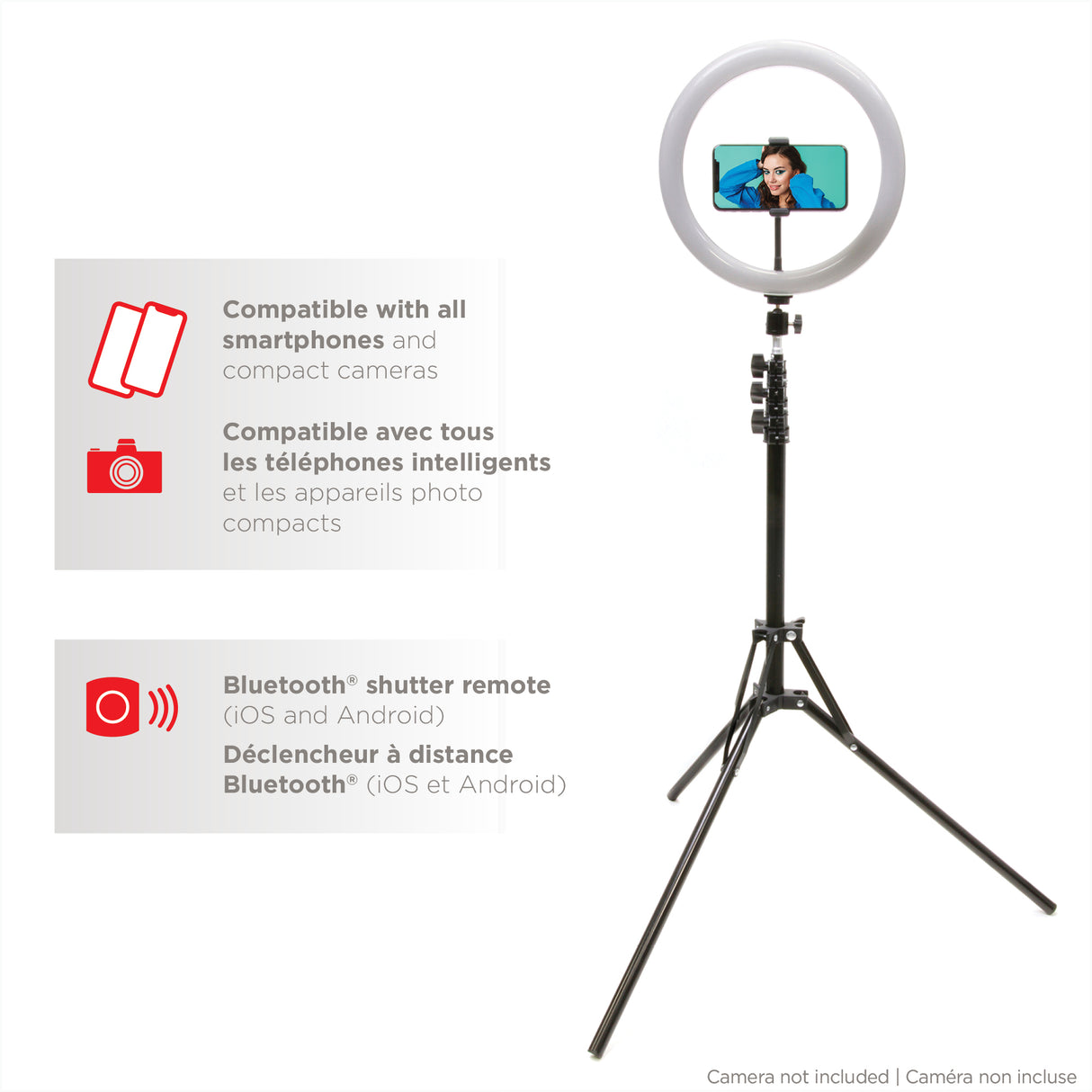 Mobifoto Mobilite 10" LED Ring Light Content Creator Kit with Compact Light Stand