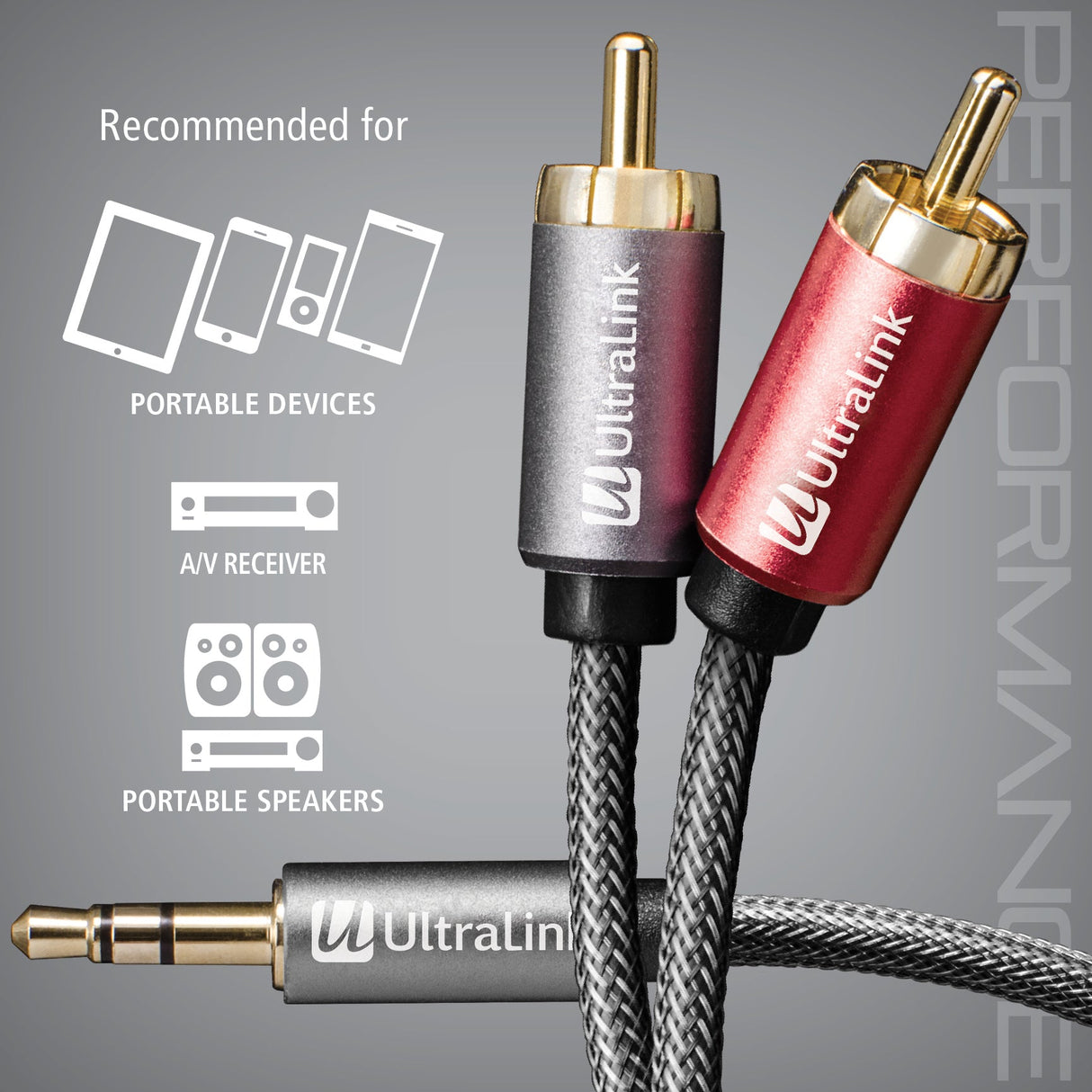 Ultralink Performance Audio Cable 3.5mm to RCA - 2m/6ft