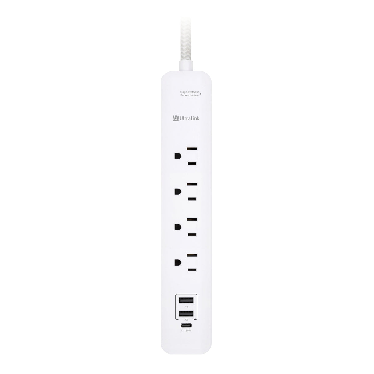 Ultralink Performance Surge Protector 4 AC Outlet + 3 USB