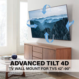 Sanus Large Advanced Tilt 4D TV Wall Mount for 42-90"