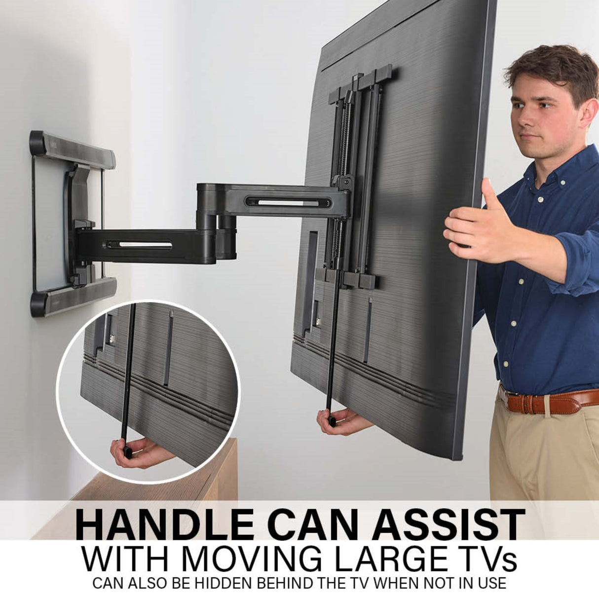 Sanus Advanced Full Motion 4D Shift TV Wall Mount for TVs 42"-90"