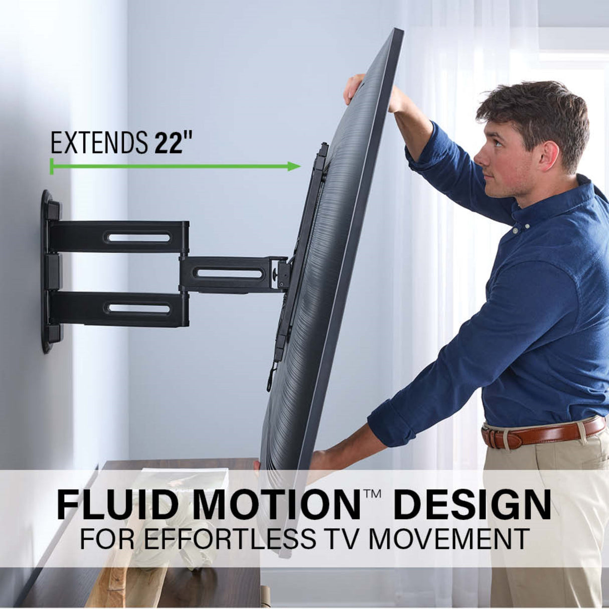 Sanus Advanced Full Motion 4D Shift TV Wall Mount for TVs 32"-65"