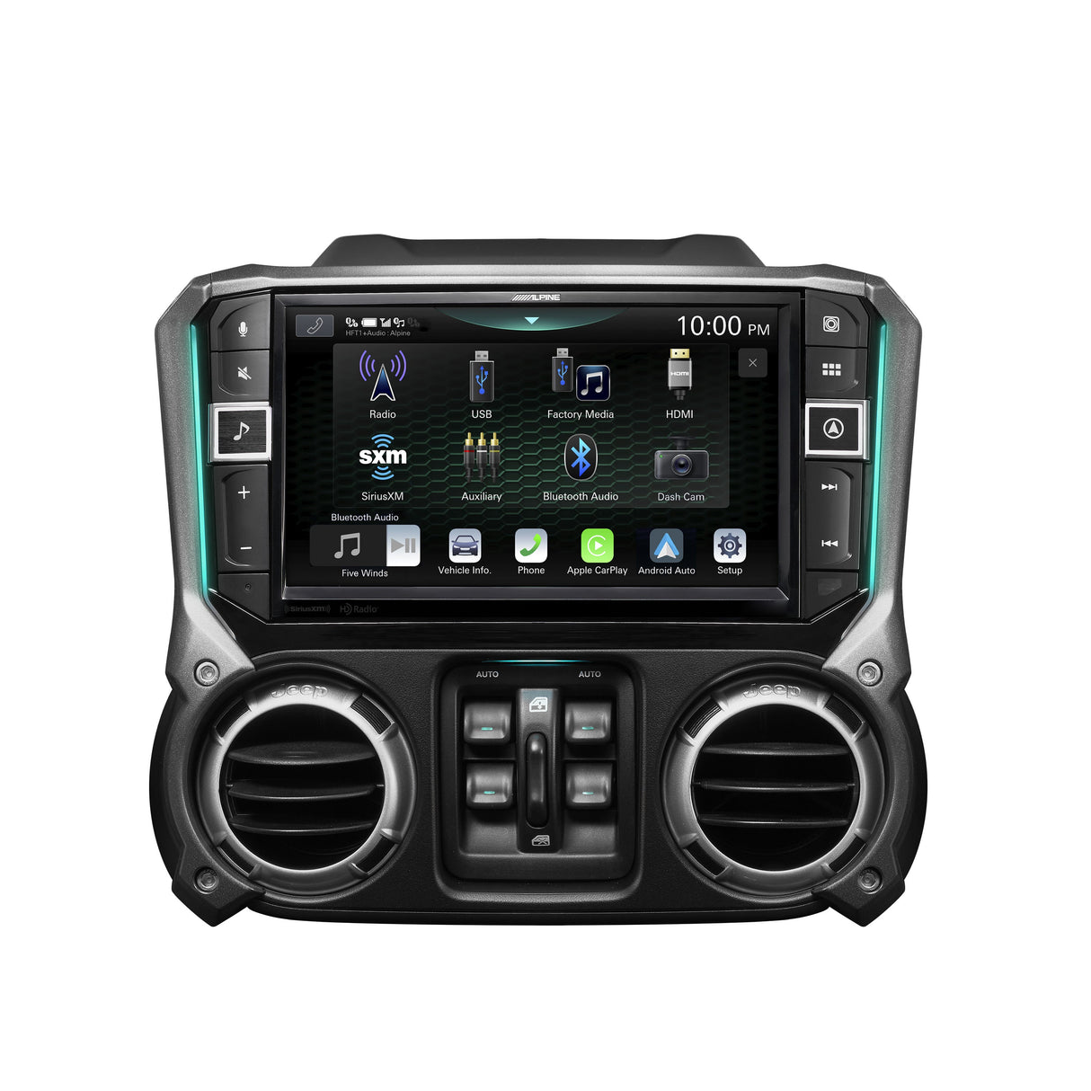 Alpine i509-WRA-JK 9-Inch Weather Resistant Multimedia Receiver for the 2011 – 2018 Jeep® Wrangler