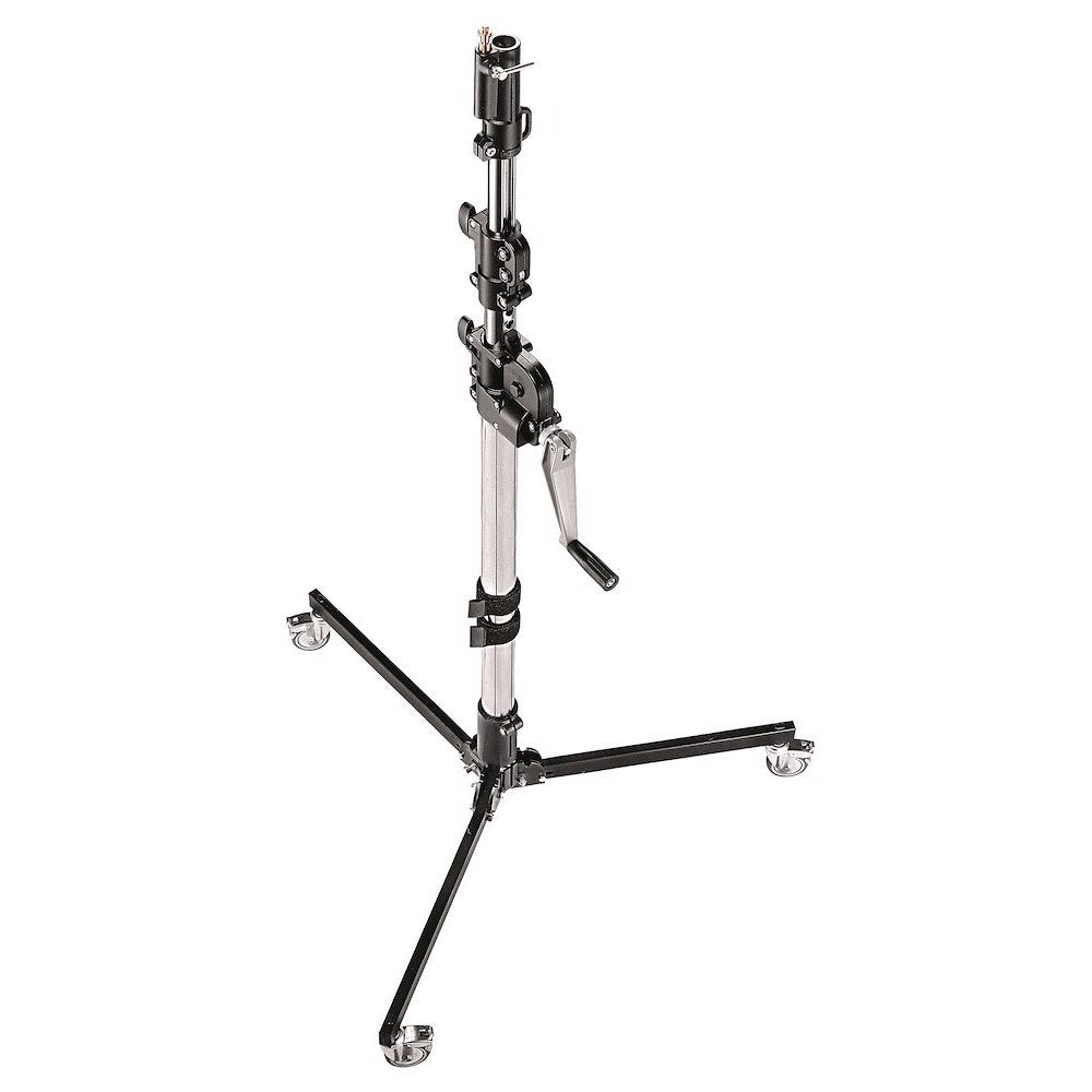 Manfrotto 3-Sec Low Base Wind Up Stand w/ Wheels