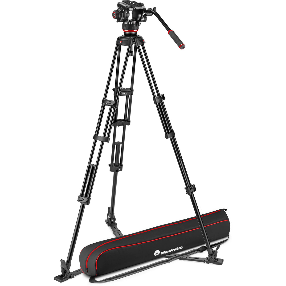 Manfrotto 504X Head w/ Twin Leg Alu Tripod GS