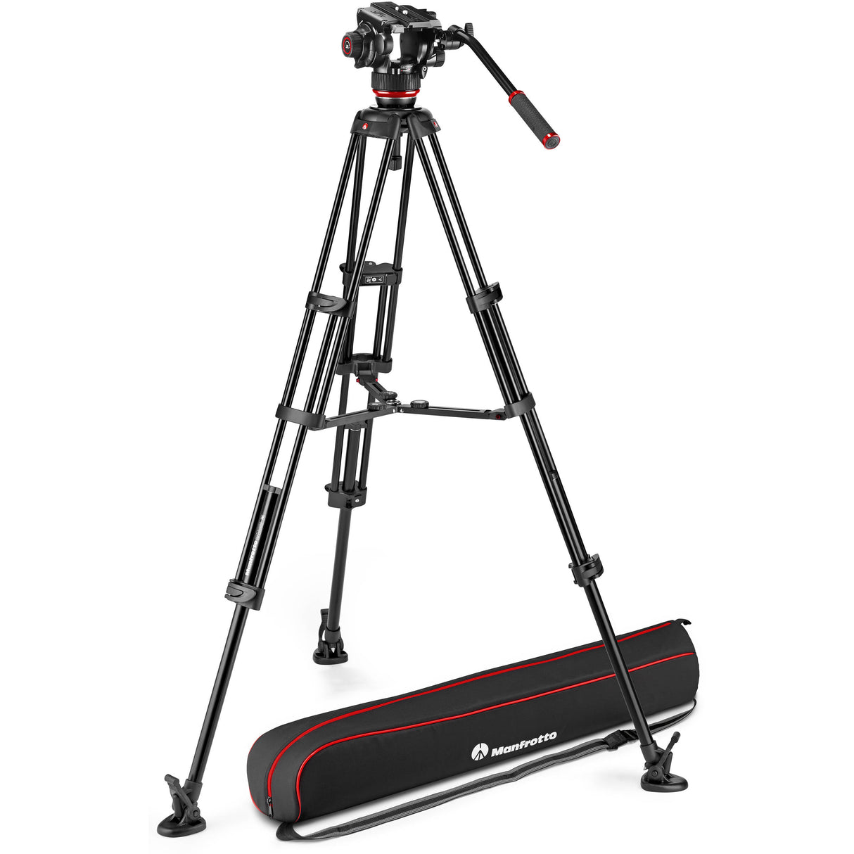 Manfrotto 504X Head w/ Twin Leg Alu Tripod MS