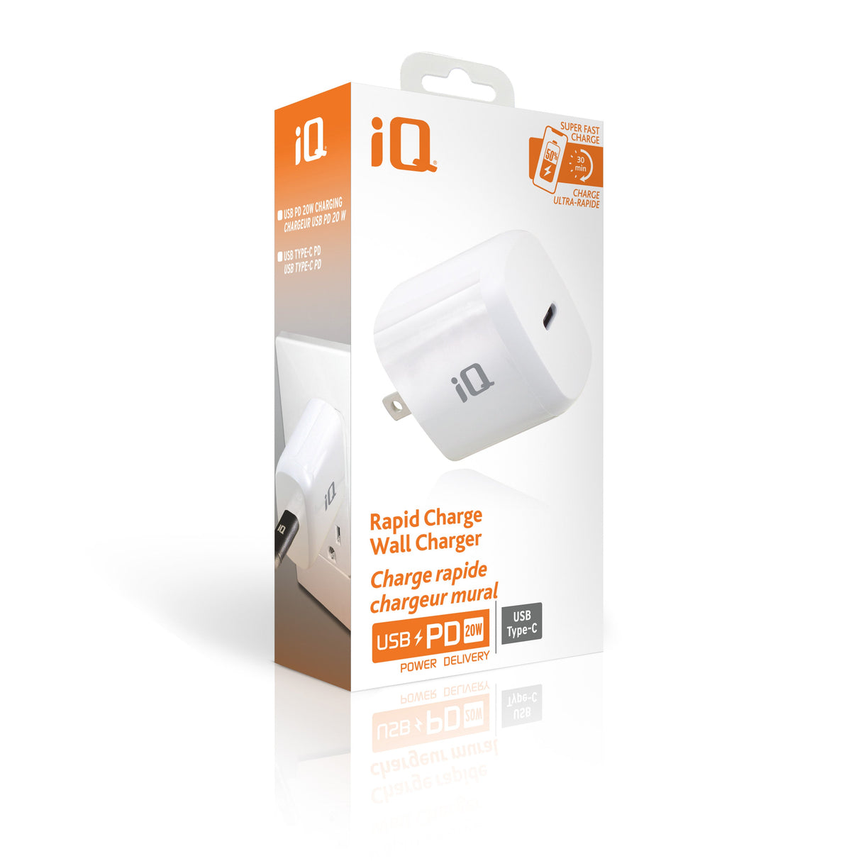 iQ USB PD 20W Wall Charger - White