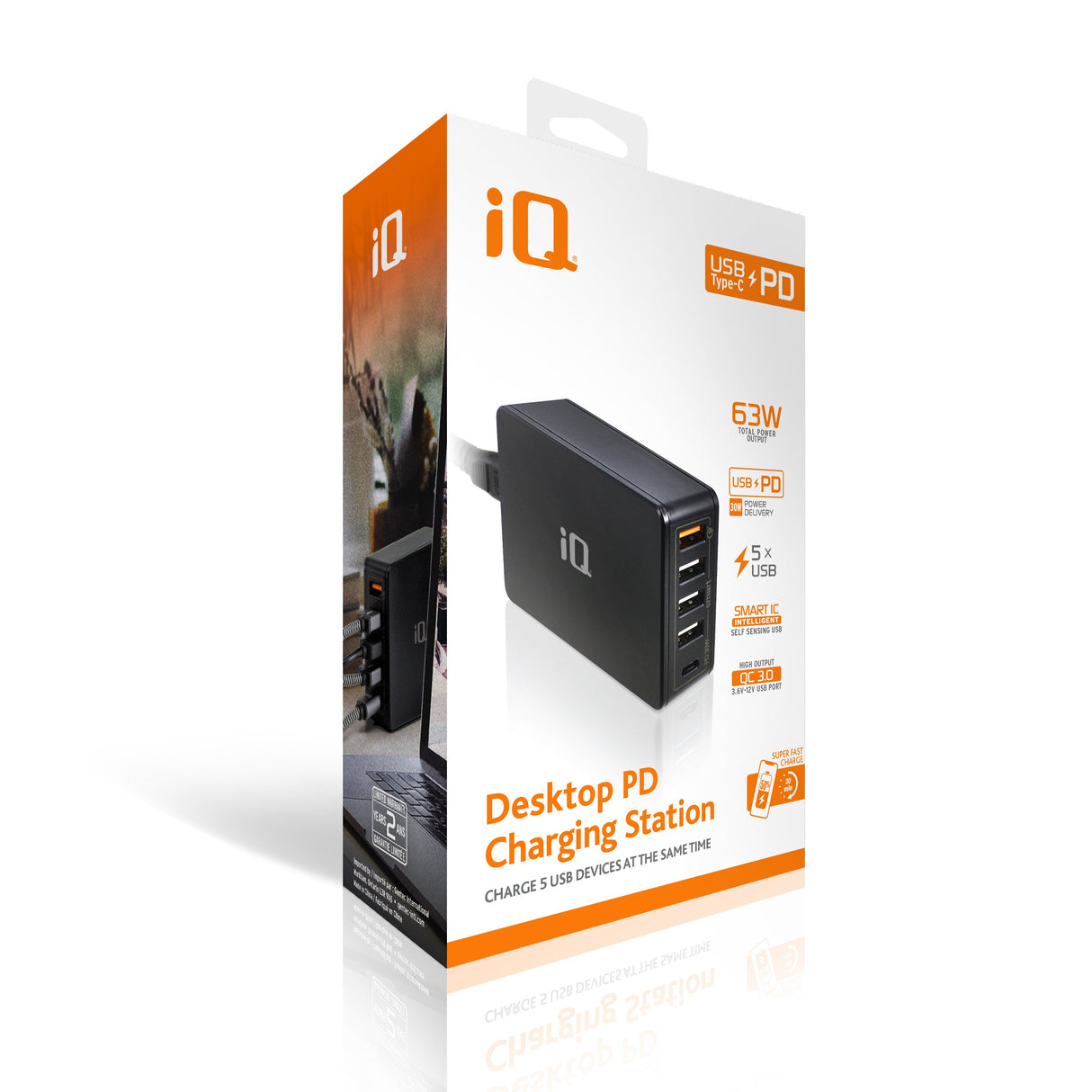 iQ Desktop Charging Station with USB PD and QC3.0