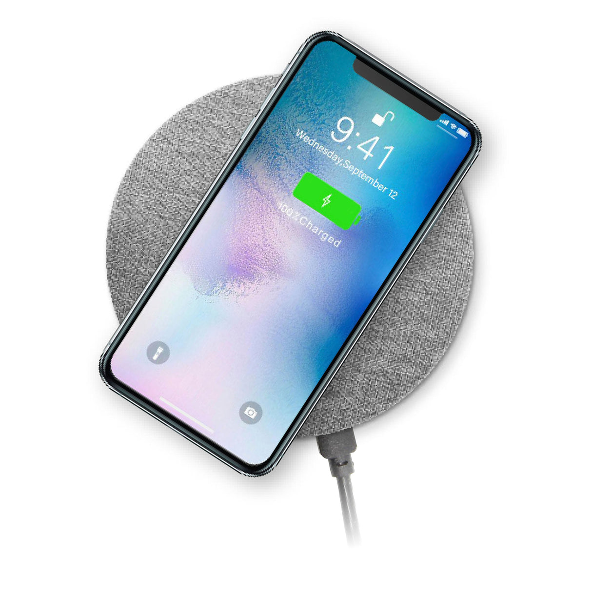 iQ Qi Wireless Charging Pad - Fabric Grey