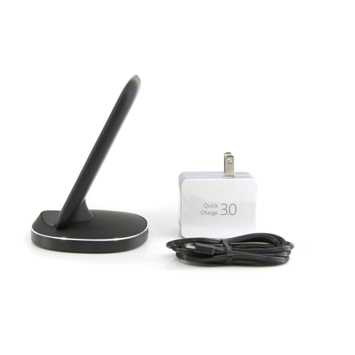 iQ Wireless Qi Charging Stand with 1 Port QC 3.0 Charger