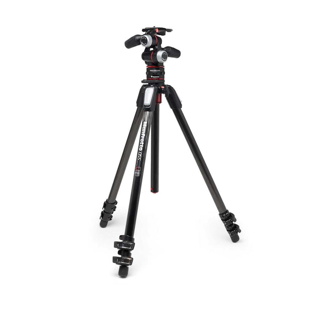 Manfrotto Kit With 055 Carbon 3-Section Tripod with 3-Way Head + MOVE