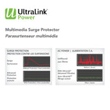 Ultralink Power: 6 Outlet 2 USB 3.1A Surge Protector