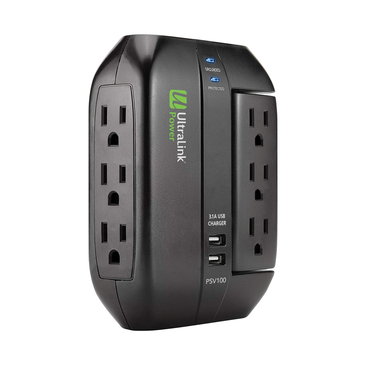 Ultralink Power: 6 Outlet 2 USB 3.1A Surge Protector