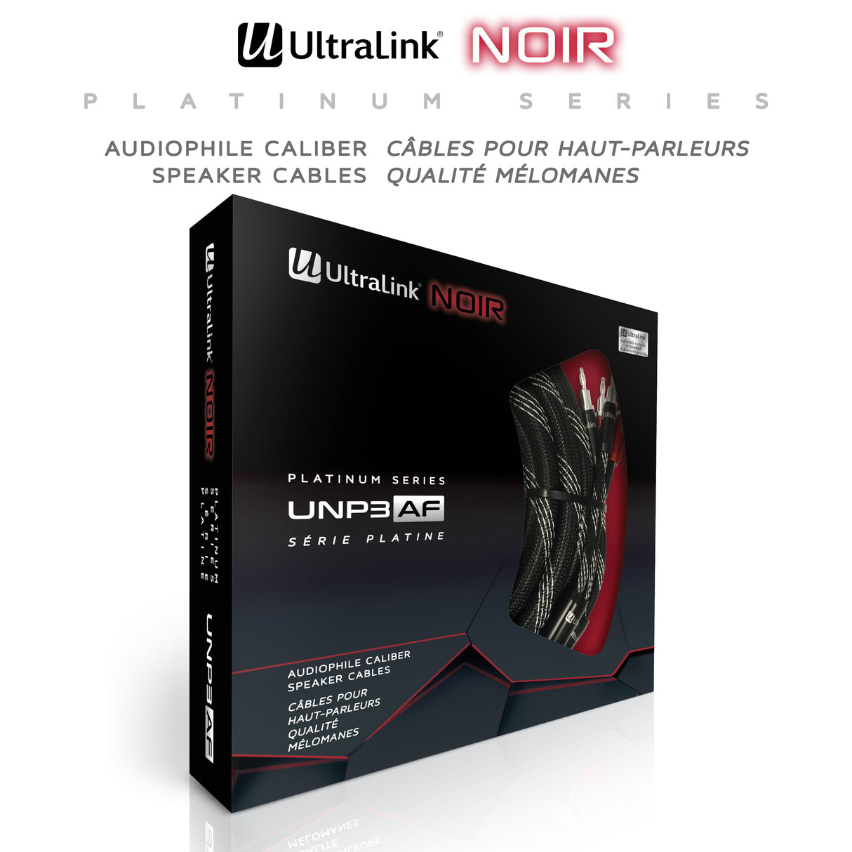 Ultralink Noir Platinum Series Audiophile Caliber Speaker Cables - 3m/10ft