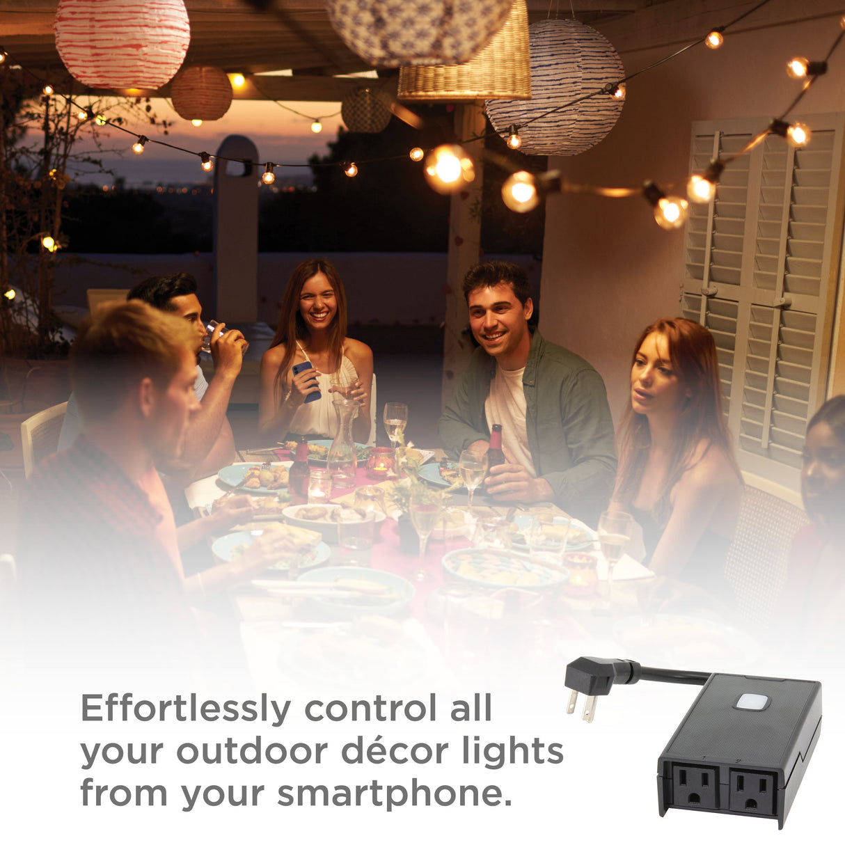 UltraLink Smart Home Wifi Dual Outdoor Plug