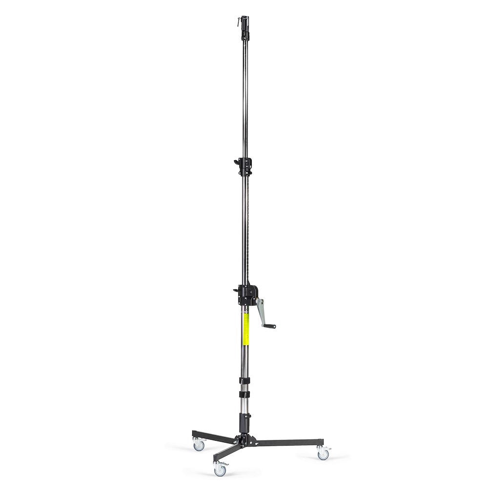 Manfrotto 3-Sec Low Base Wind Up Stand w/ Wheels