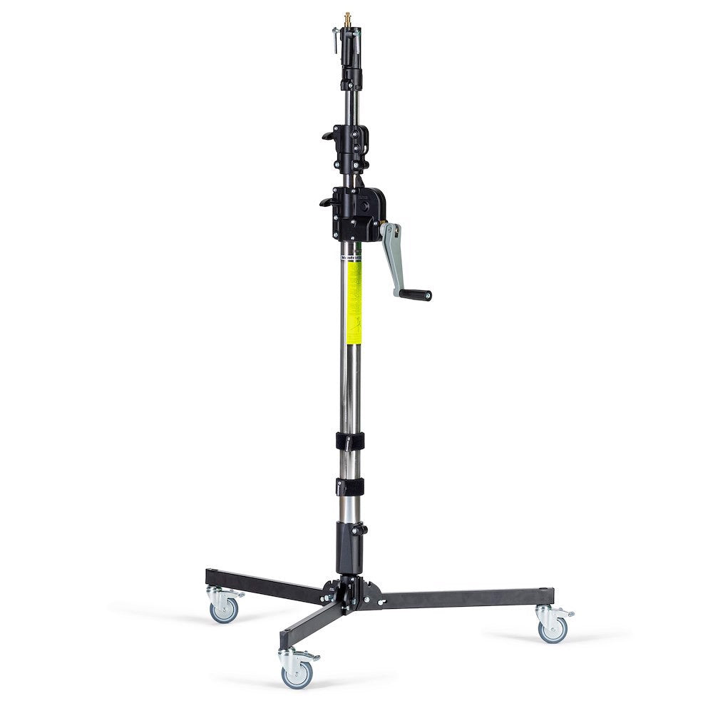 Manfrotto 3-Sec Low Base Wind Up Stand w/ Wheels