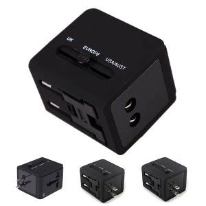 Ultralink All-In-1 Universal World Travel Adapter With 2 USB